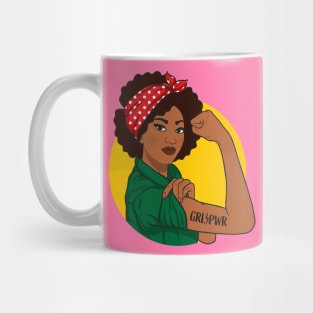 Girl Power Shirt Black Girl Magic Melanin Juneteenth Grl Pwr Mug